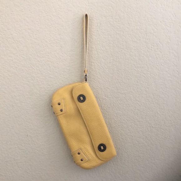 Cole Haan | Village spog yellow leather clutch wristlet handbag - Picture 5 of 15